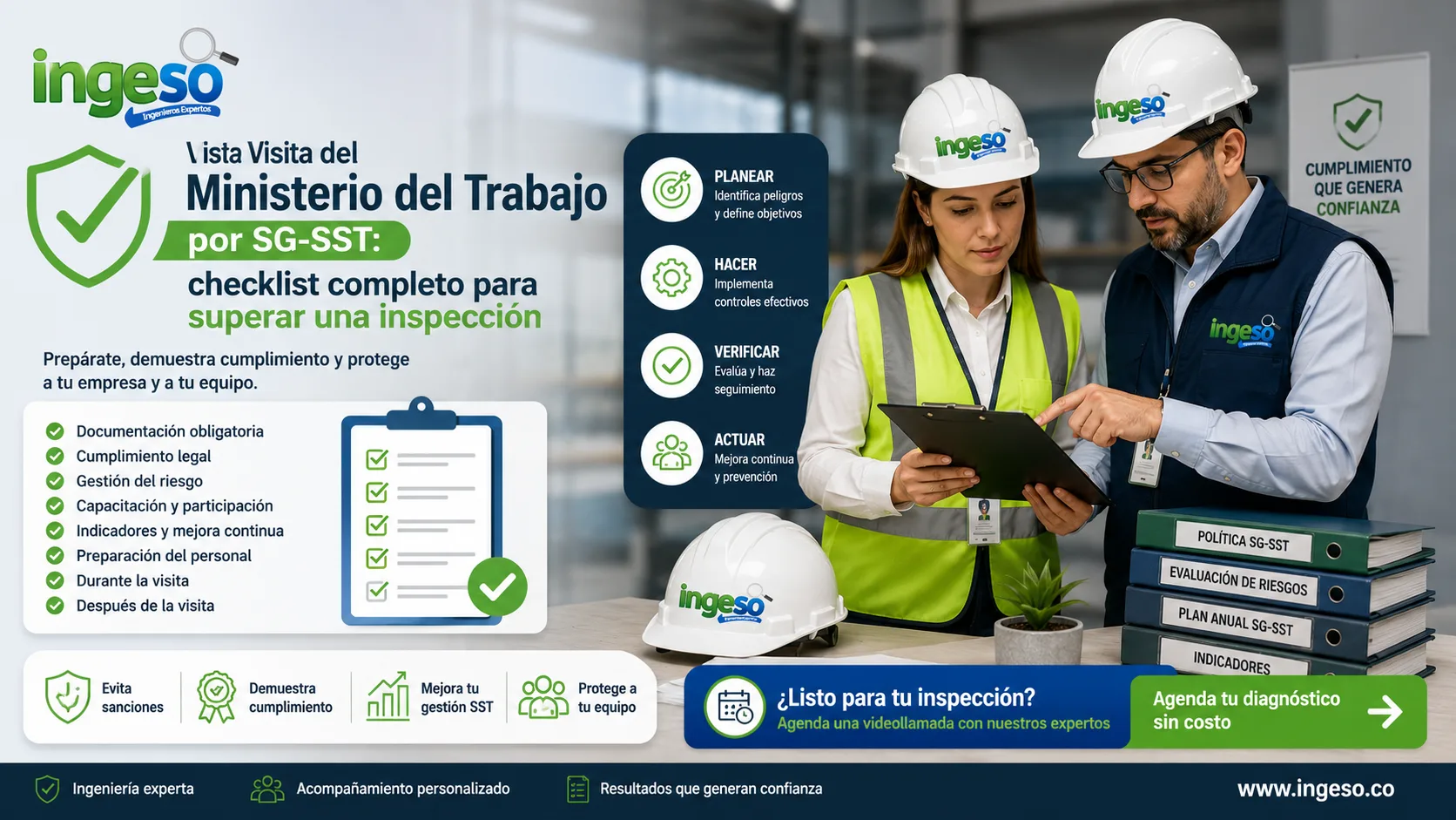 Visita del Ministerio del Trabajo por SG-SST: checklist completo para superar una inspección | INGESO