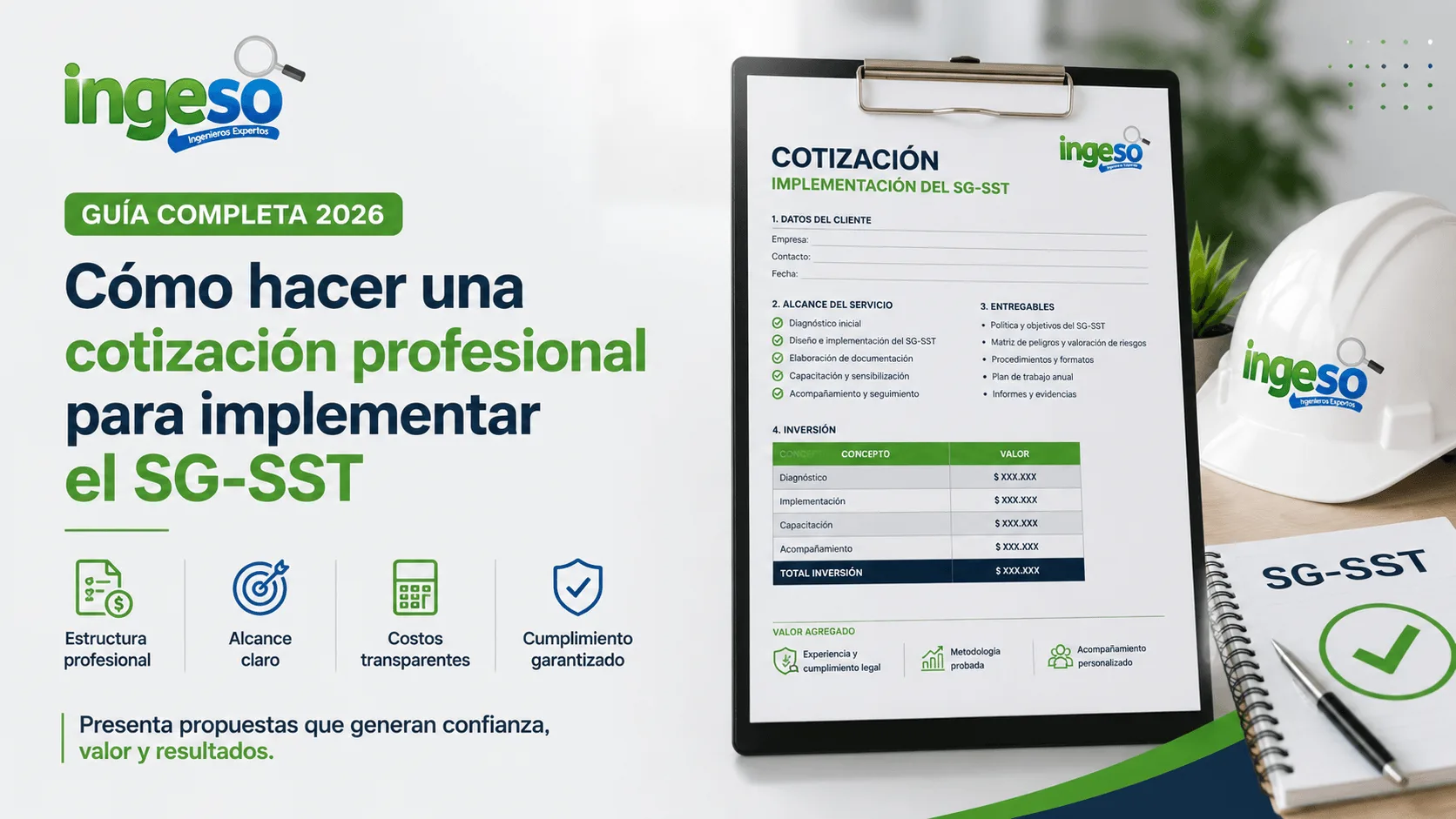 Cómo hacer una cotización profesional para implementar el SG-SST | Guía 2026