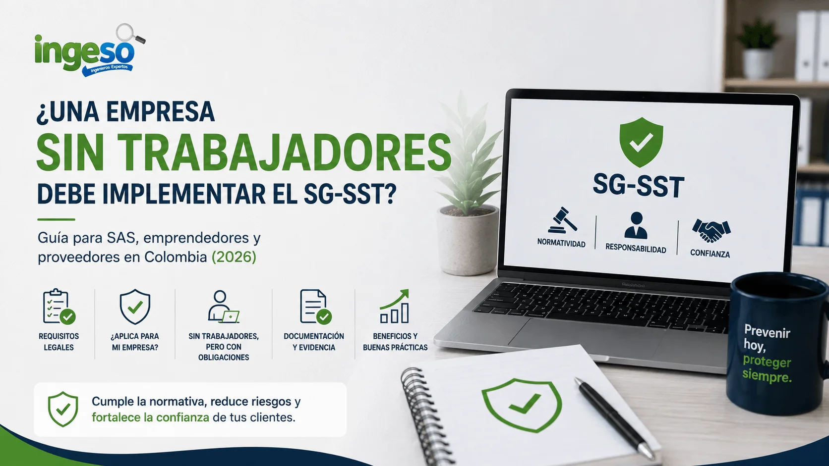 ¿Una empresa sin trabajadores debe implementar el SG-SST? Guía para SAS, emprendedores y proveedores en Colombia (2026)